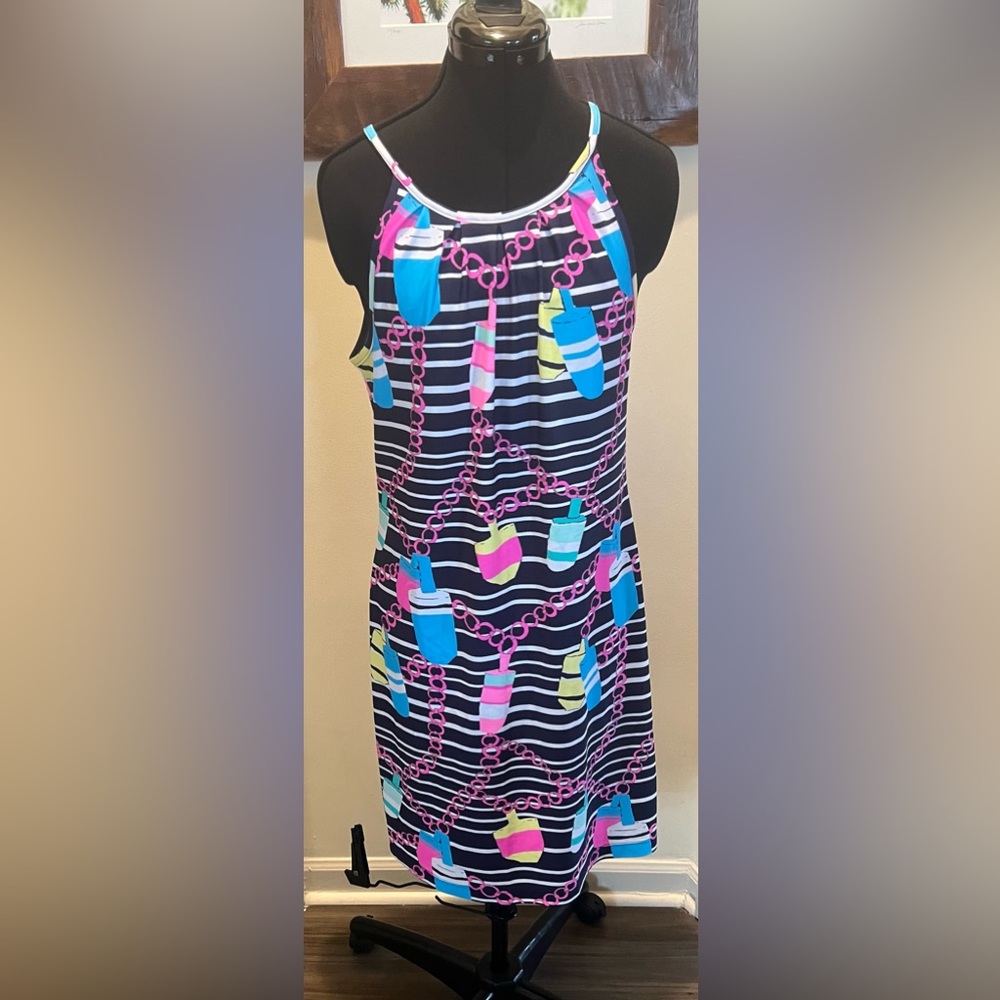 BRITT Colorful Striped Sleeveless Dress